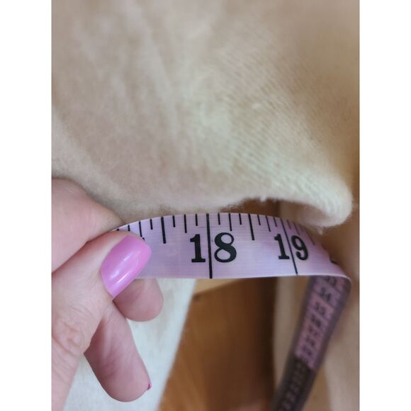 Vintage 1950s L XL 100% Wool Beaded Pearl Cardigan Pearlcore Holiday Winter Glam - Picture 8 of 8